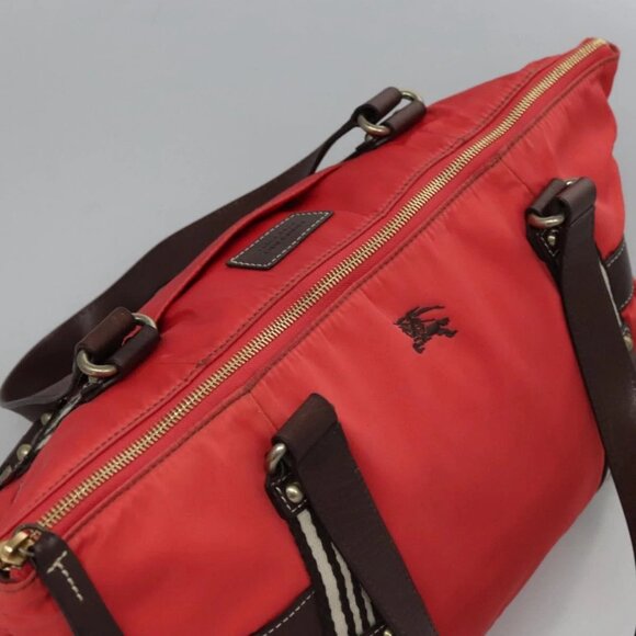 BURBERRY Blue Label Tote Bag Nylon Red Auth - Picture 6 of 16